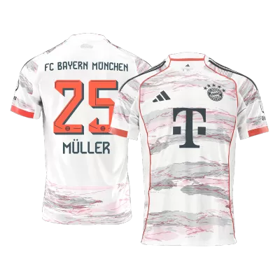 MÜLLER #25 Bayern Munich 
 Away Soccer Jersey 2025/26 - Soccerdeal