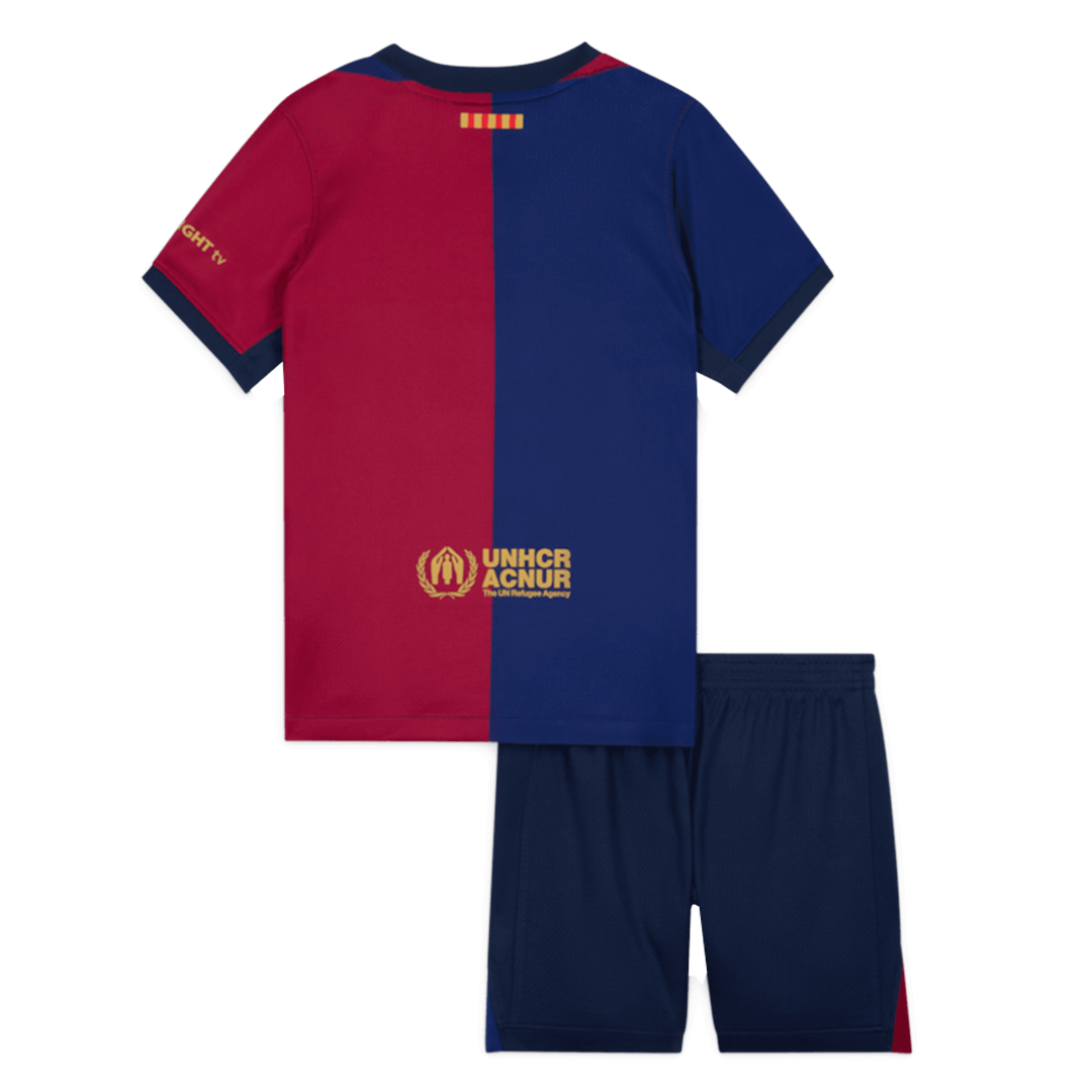 Kid's Barcelona X Travis Scott Home Soccer Jersey Kit(Jersey+Shorts) - Soccerdeal