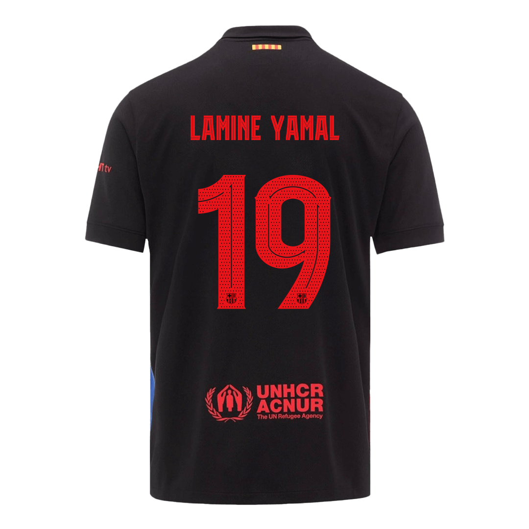 LAMINE YAMAL #19 Barcelona Away Soccer Jersey -UCL - Soccerdeal
