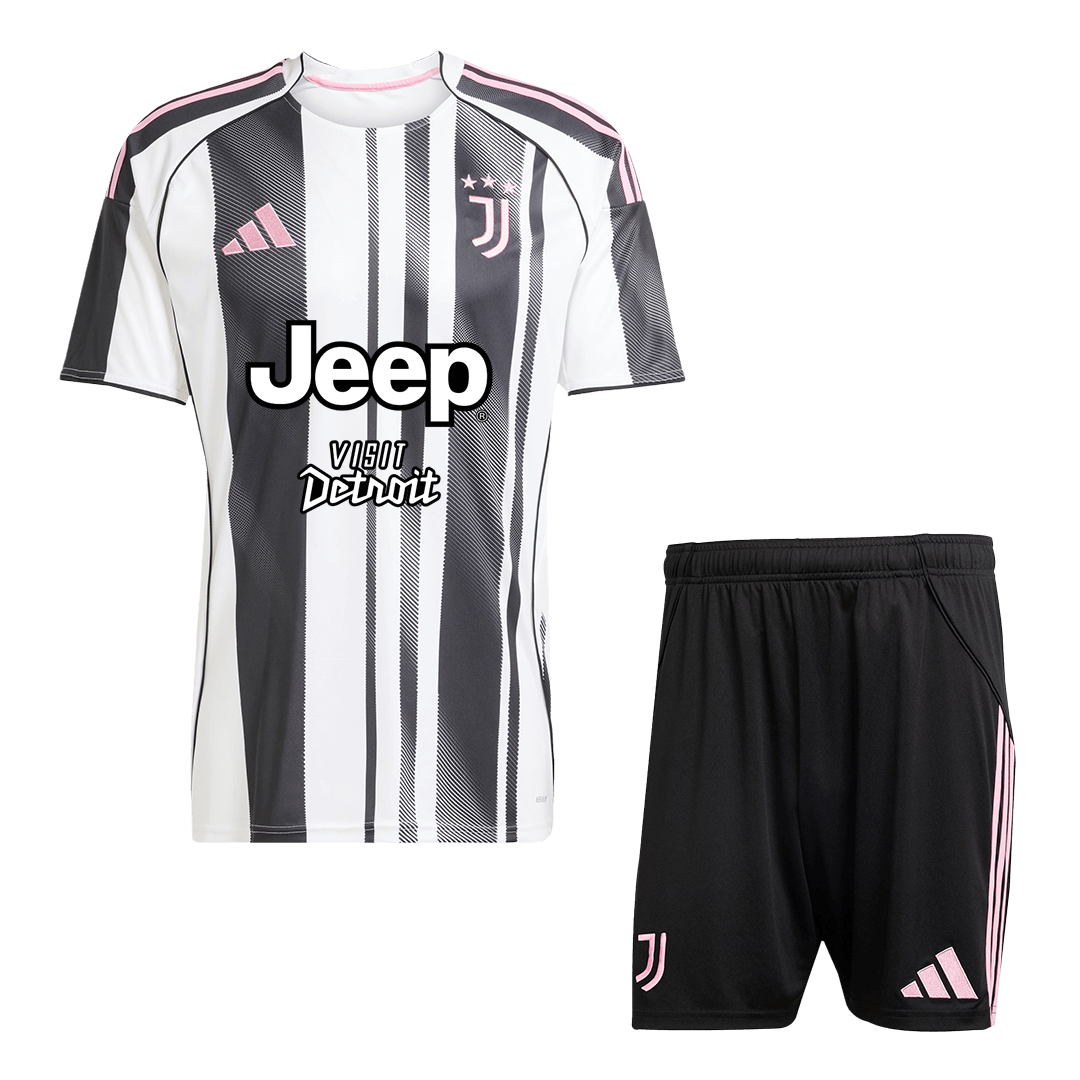 Juventus Home Soccer Jersey Kit(Jersey+Shorts) 2025/26 - Soccerdeal
