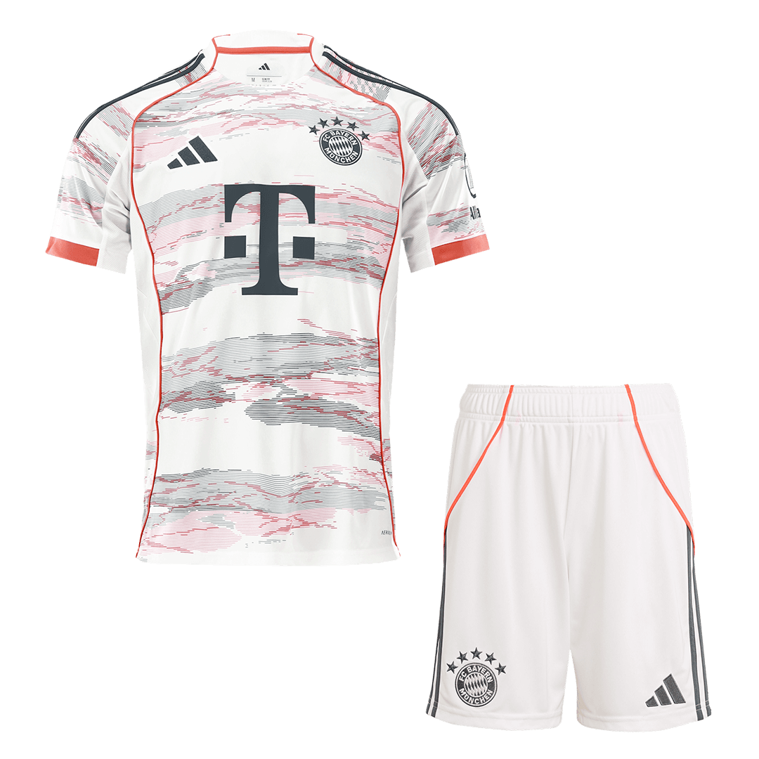 Bayern Munich Away Soccer Jersey Kit(Jersey+Shorts) 2025/26 - Soccerdeal