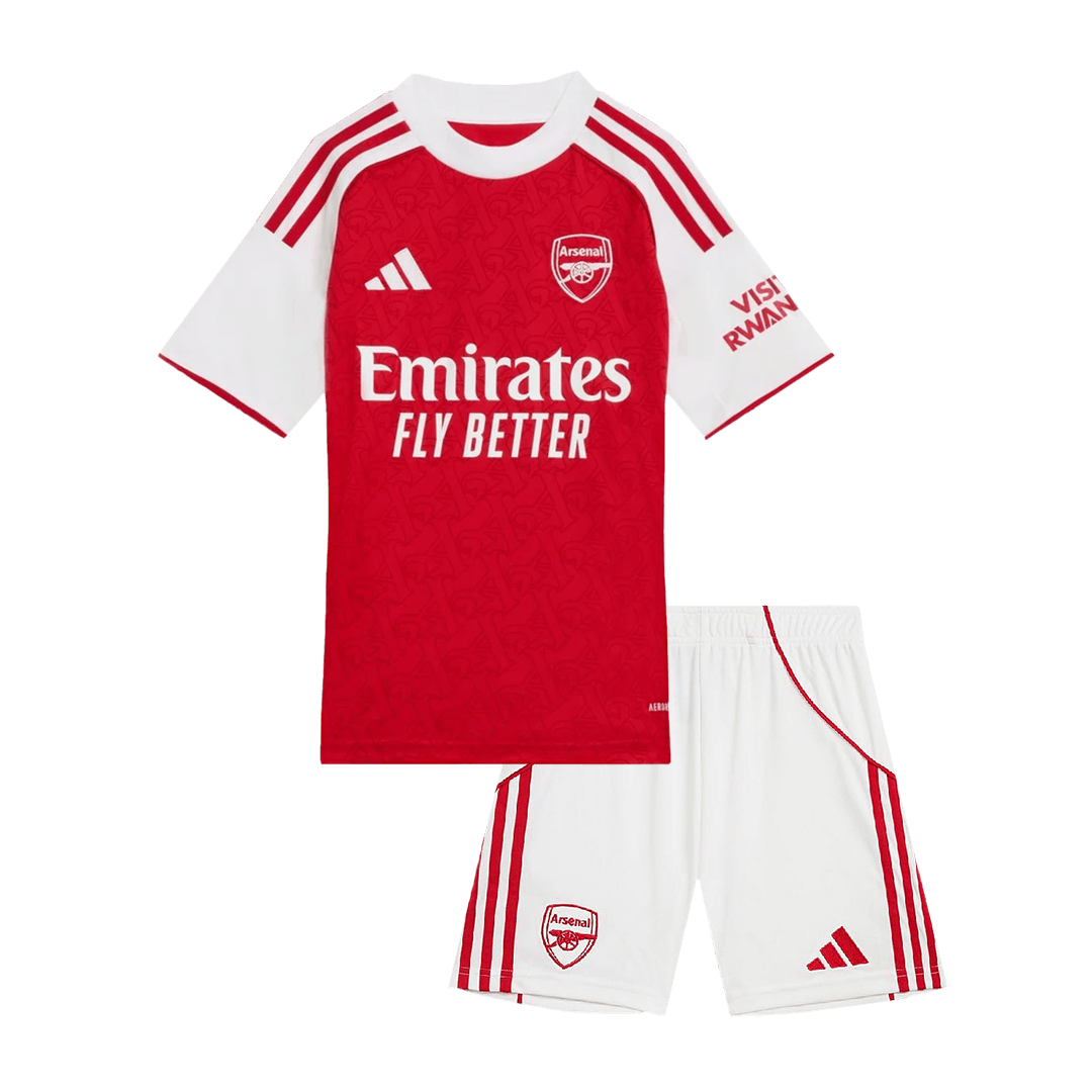 Kid's Arsenal Home Soccer Jersey Kit(Jersey+Shorts) 2025/26 - Soccerdeal