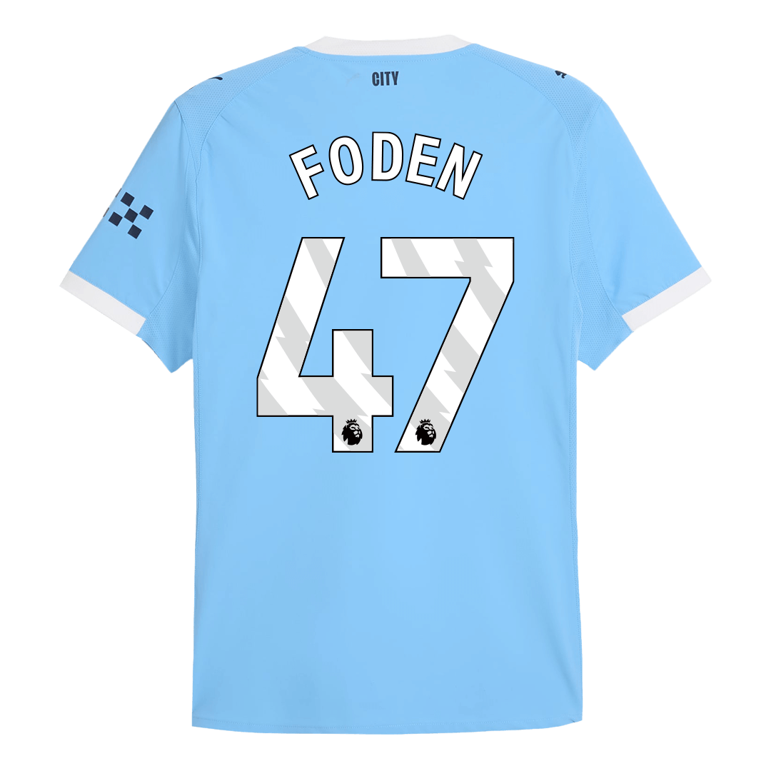 FODEN #47 Manchester City Home Soccer Jersey 2025/26 Player Version - Soccerdeal