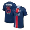 CHAMPIONS #25 PSG 
 Home Soccer Jersey 2024/25 - CHAMPIONS OF EUROPE - Soccerdeal