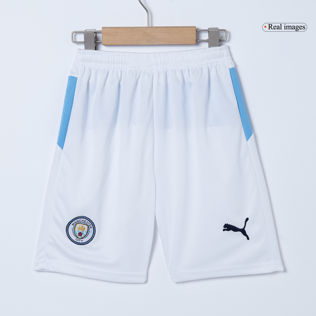 Kid's Manchester City Home Soccer Jersey Kit(Jersey+Shorts) 2025/26 - Soccerdeal