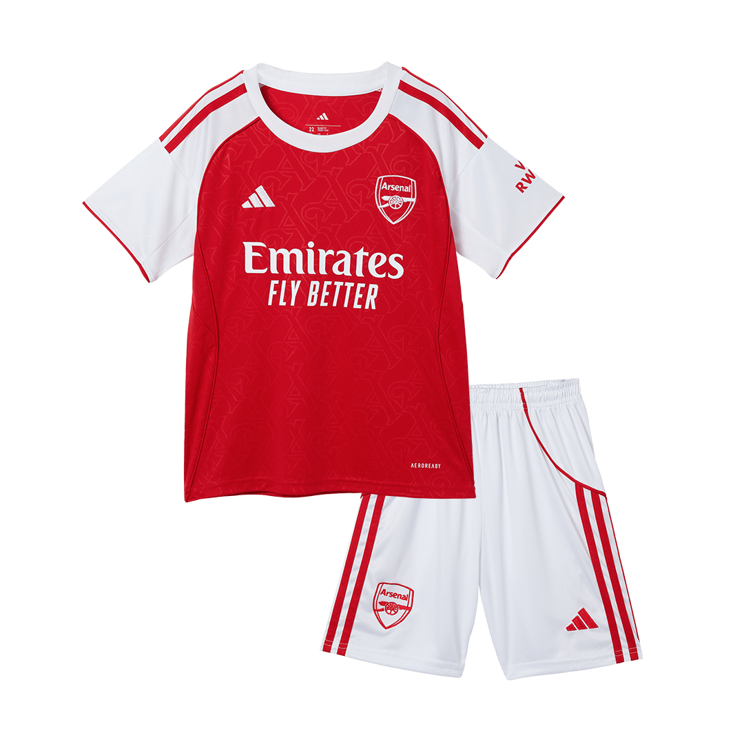 Kid's Arsenal Home Soccer Jersey Kit(Jersey+Shorts) 2025/26 - Soccerdeal