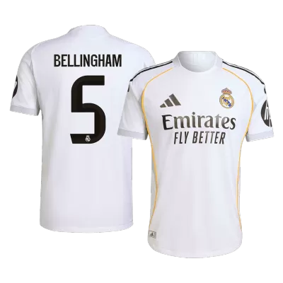 Authentic BELLINGHAM #5 Real Madrid Home Soccer Jersey 2025/26 - Soccerdeal
