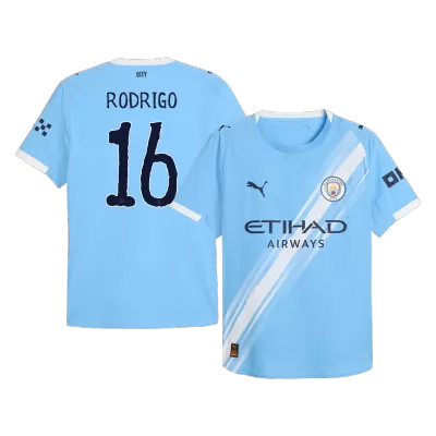 Authentic RODRIGO #16 Manchester City Home Soccer Jersey 2025/26 - Club World Cup - Soccerdeal