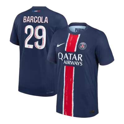BARCOLA #29 Authentic PSG Home Soccer Jersey 2024/25 Navy - Soccerdeal