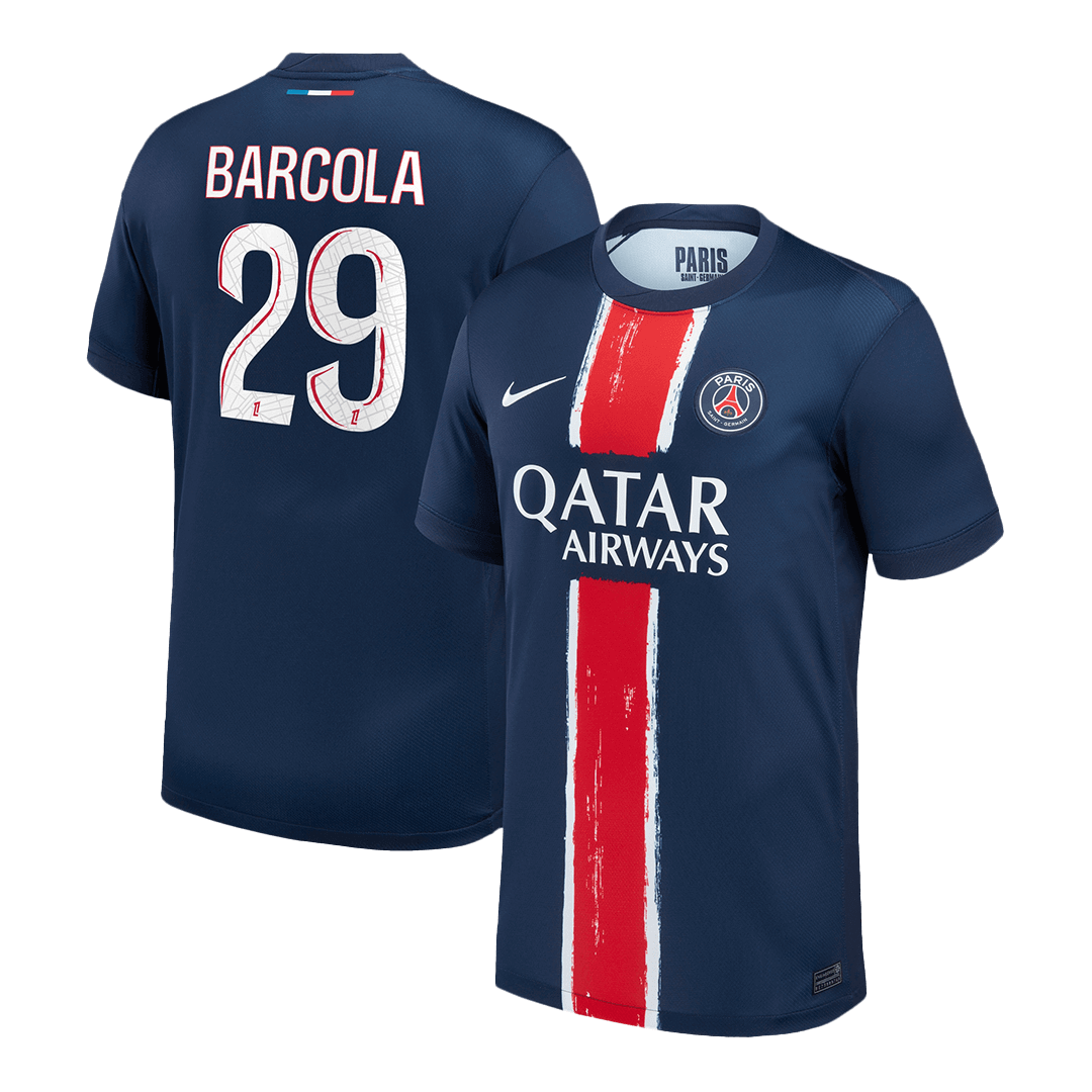 BARCOLA #29 PSG Home Soccer Jersey - Soccerdeal