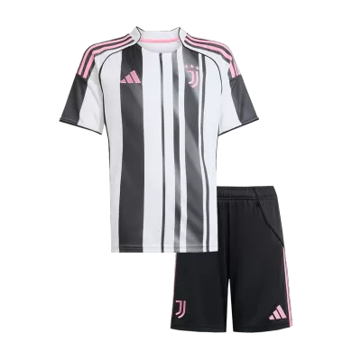 Kid's Juventus Home Soccer Jersey Kit(Jersey+Shorts) 2025/26 - Soccerdeal