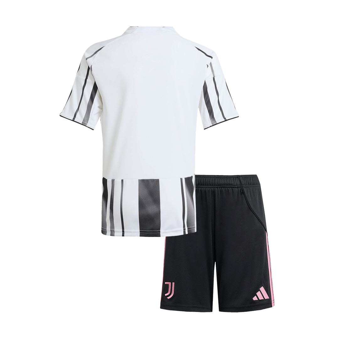 Kid's Juventus Home Soccer Jersey Kit(Jersey+Shorts) 2025/26 - Soccerdeal