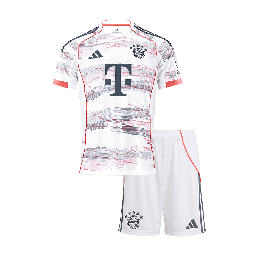 Kid's Bayern Munich Away Soccer Jersey Kit(Jersey+Shorts) 2025/26 - Soccerdeal