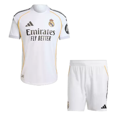 Authentic Real Madrid Home Soccer Jersey Kit(Jersey+Shorts) 2025/26 - Soccerdeal
