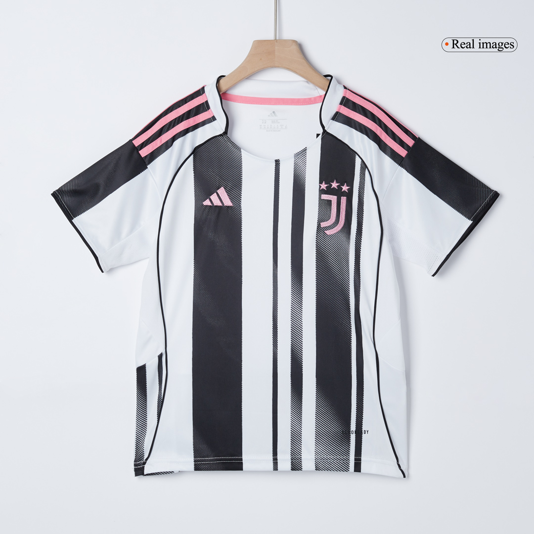 Kid's Juventus Home Soccer Jersey Kit(Jersey+Shorts) 2025/26 - Soccerdeal