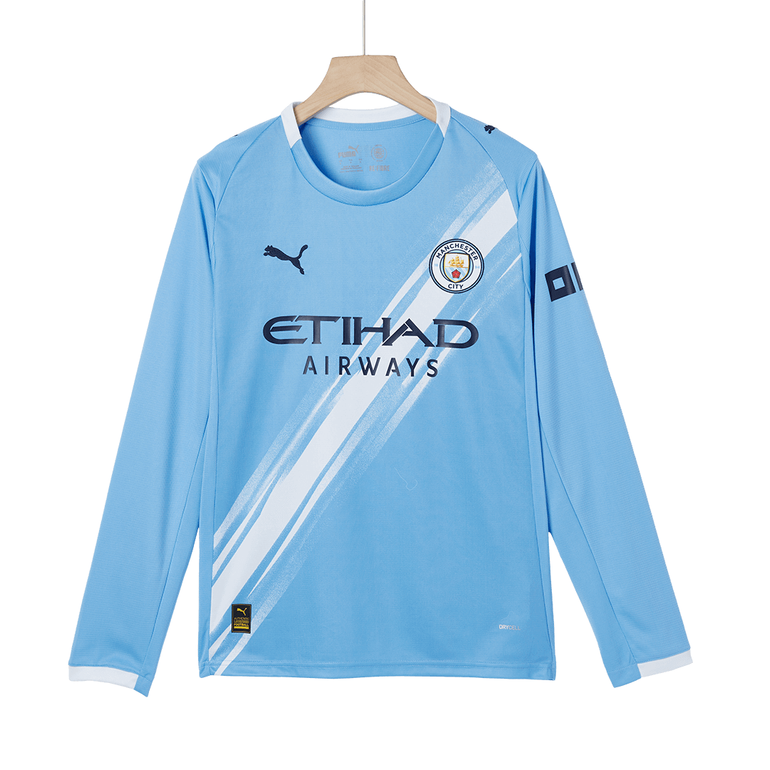 Manchester City Home Long Sleeve Soccer Jersey 2025/26 - Soccerdeal
