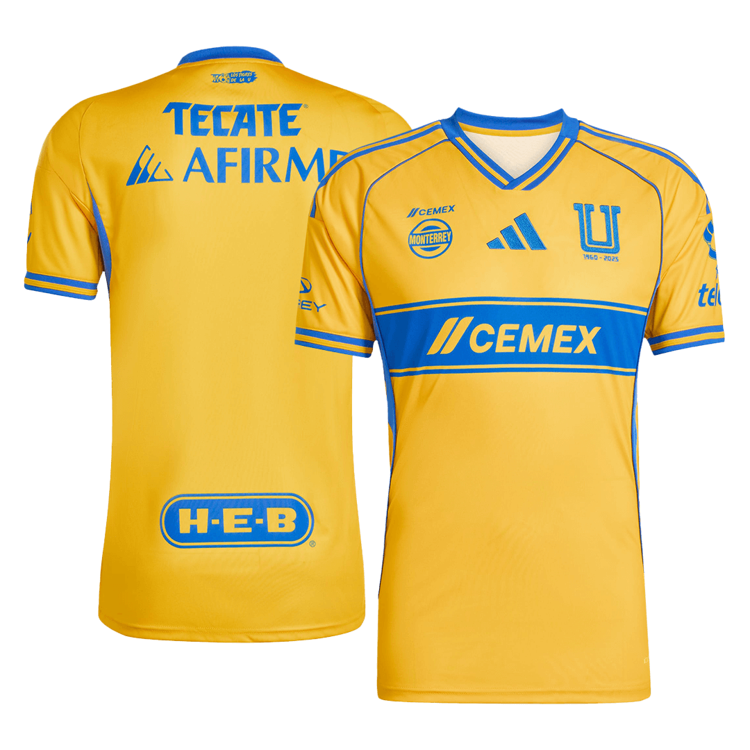 Tigres UANL Home Soccer Jersey 2025/26 - Soccerdeal