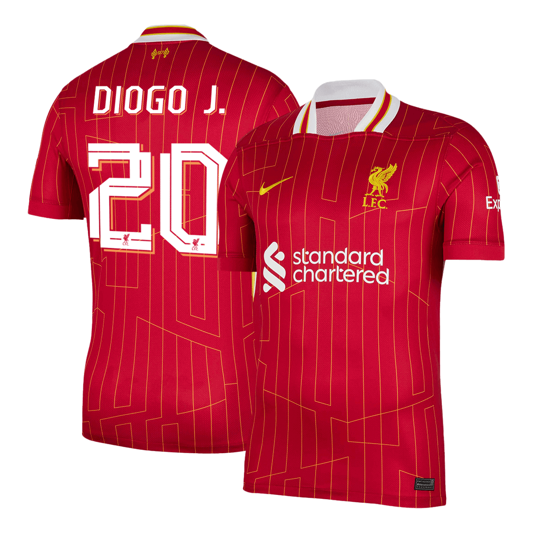 DIOGO J. #20 Liverpool Home Soccer Jersey -UCL - Soccerdeal