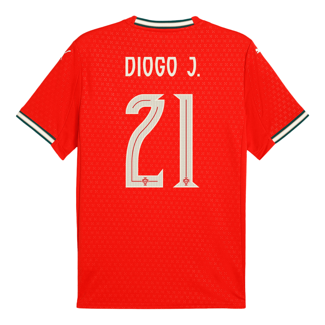 DIOGO J. #21 Portugal Home Soccer Jersey 2025 Red - Soccerdeal