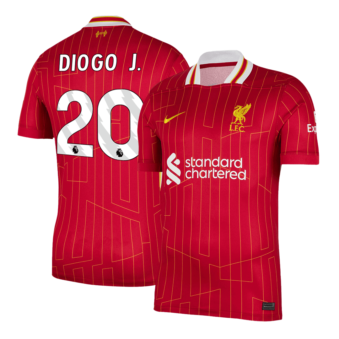 DIOGO J. #20 Liverpool Home Soccer Jersey - Soccerdeal