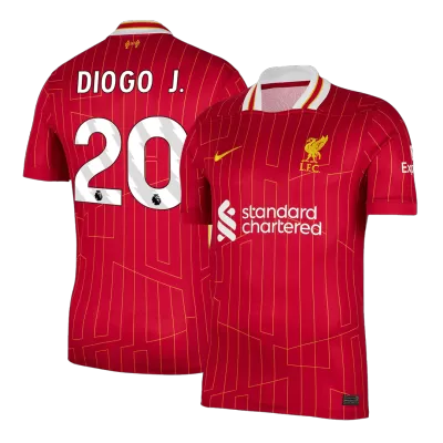 DIOGO J. #20 Liverpool Home Soccer Jersey 2024/25 - Soccerdeal