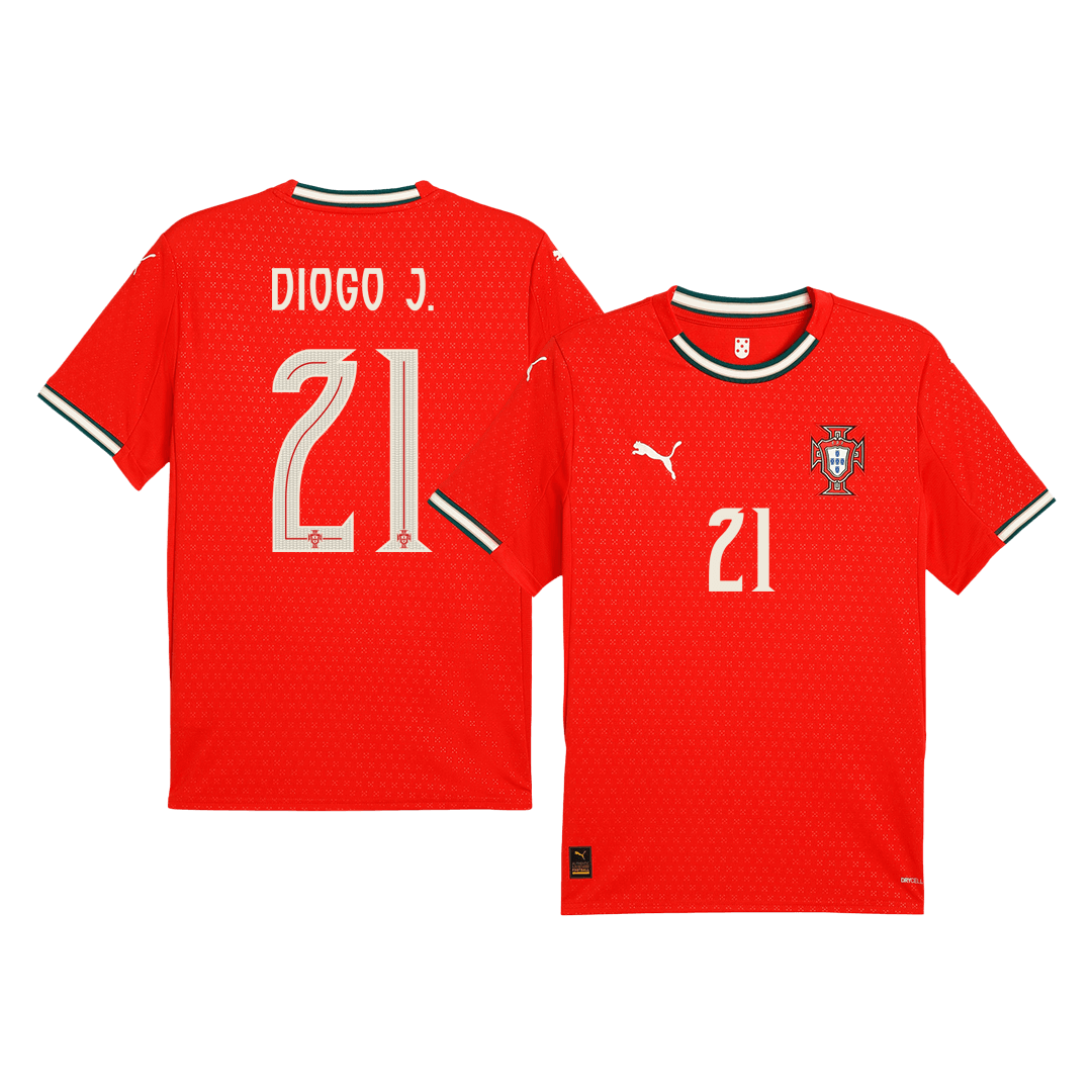 DIOGO J. #21 Portugal Home Soccer Jersey 2025 Red - Soccerdeal
