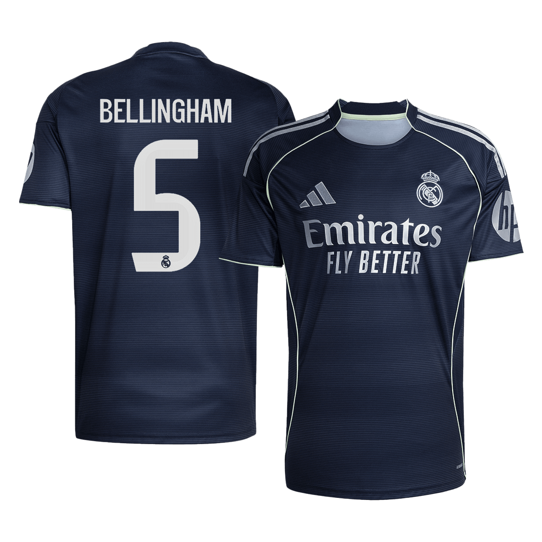 BELLINGHAM #5 Real Madrid Away Soccer Jersey 2025/26 - Soccerdeal