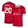 DIOGO J. #20 Liverpool Home Soccer Jersey 2024/25 -UCL - Soccerdeal