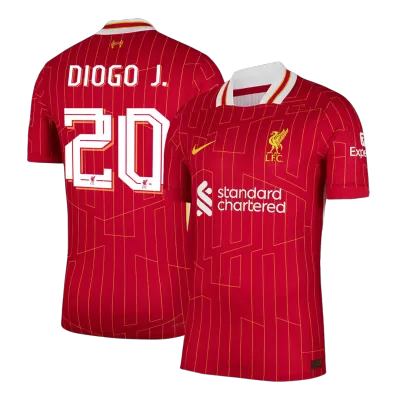 DIOGO J. #20 Liverpool Home Soccer Jersey 2024/25 -UCL - Soccerdeal