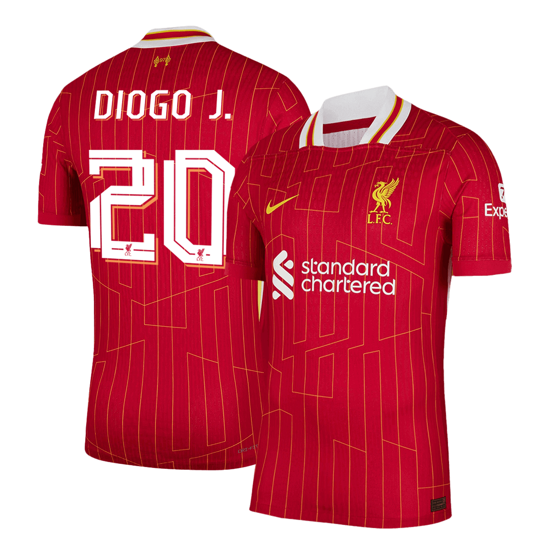 DIOGO J. #20 Liverpool Home Soccer Jersey - UCL Player Version - Soccerdeal