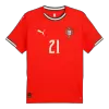 DIOGO J. #21 Portugal Home Soccer Jersey 2025 Red - Soccerdeal