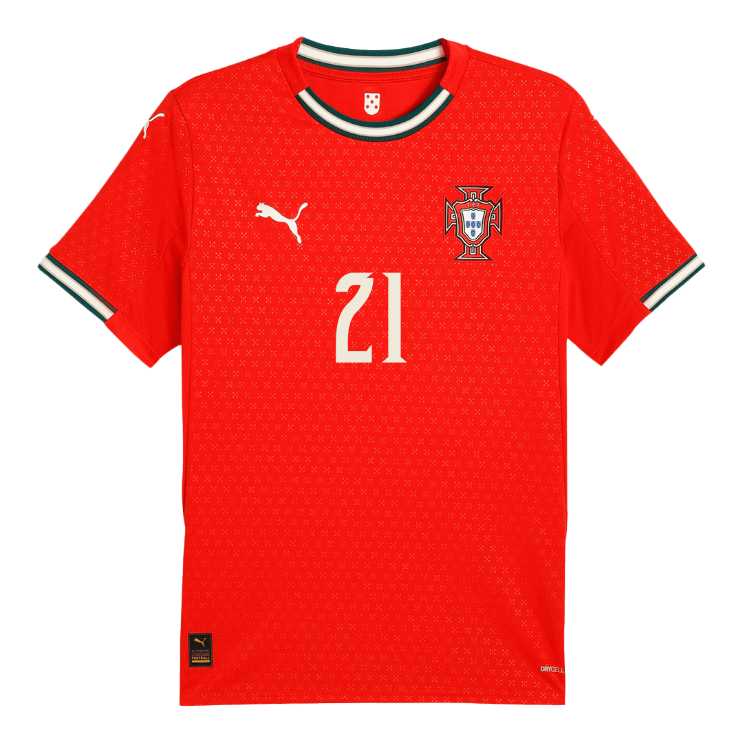 DIOGO J. #21 Portugal Home Soccer Jersey 2025 Red - Soccerdeal