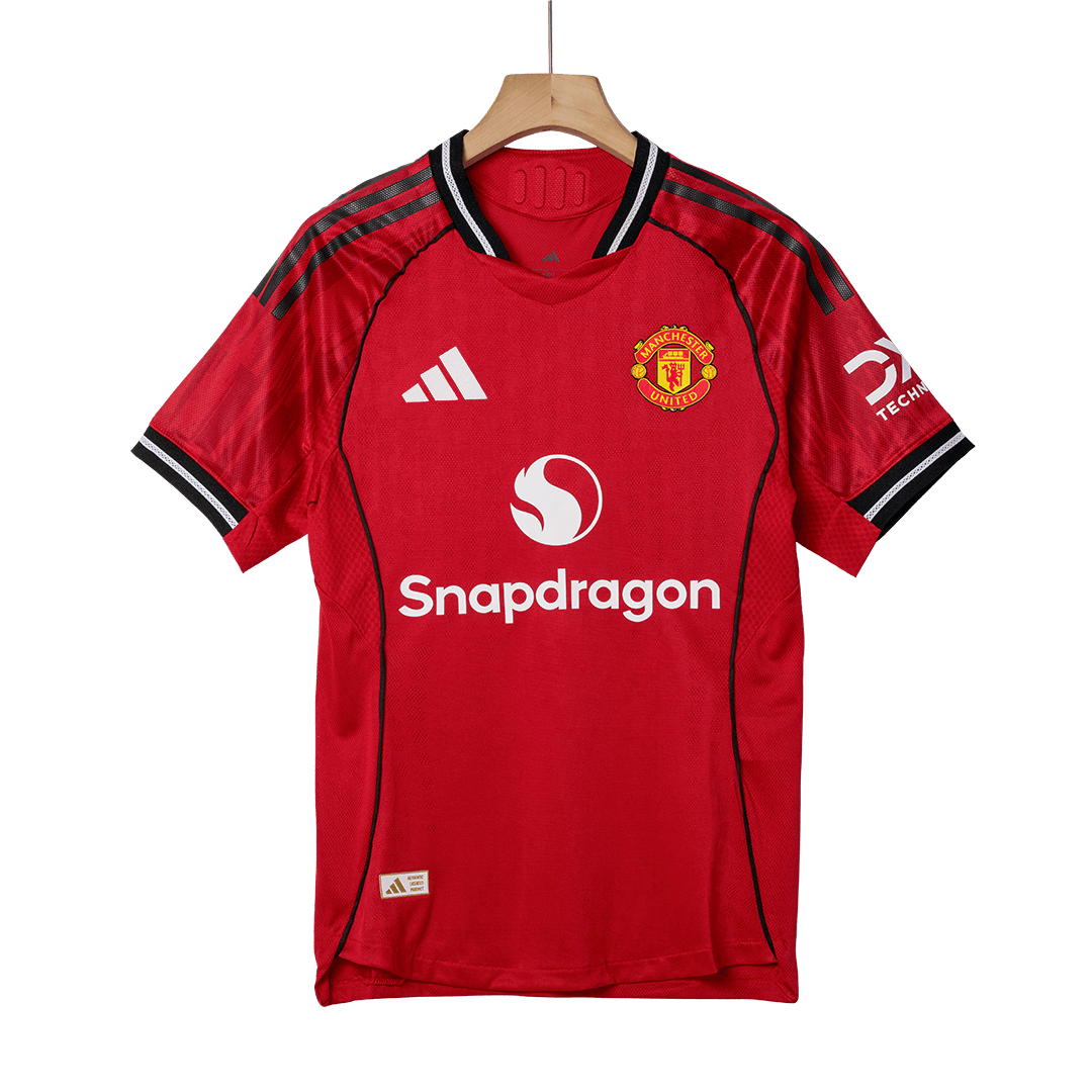 B.FERNANDES #8 Manchester United Home Soccer Jersey 2025/26 Player Version - Soccerdeal