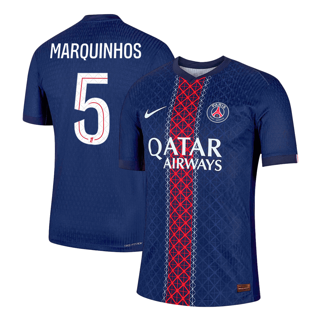 Authentic MARQUINHOS #5 PSG Home Soccer Jersey 2025/26 - Soccerdeal