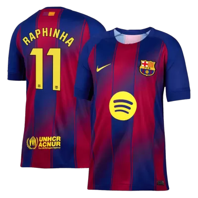 RAPHINHA #11 Barcelona Home Soccer Jersey 2025/26 - Soccerdeal