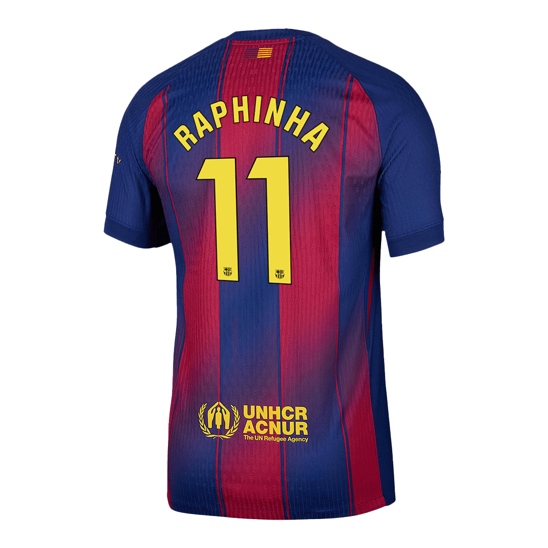 RAPHINHA #11 Barcelona Home Soccer Jersey 2025/26 Player Version - Soccerdeal