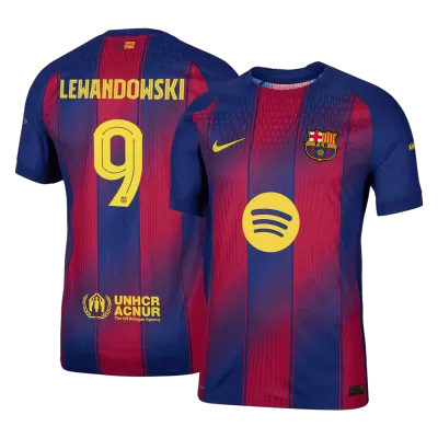 Authentic LEWANDOWSKI #9 Barcelona Home Soccer Jersey 2025/26 - UCL - Soccerdeal