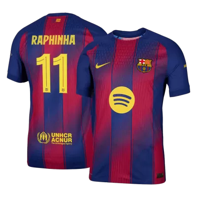 Authentic RAPHINHA #11 Barcelona Home Soccer Jersey 2025/26 - UCL - Soccerdeal