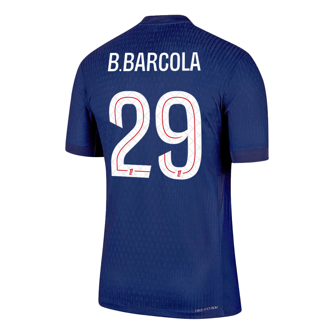 Authentic B.BARCOLA #29 PSG Home Soccer Jersey 2025/26 - Soccerdeal