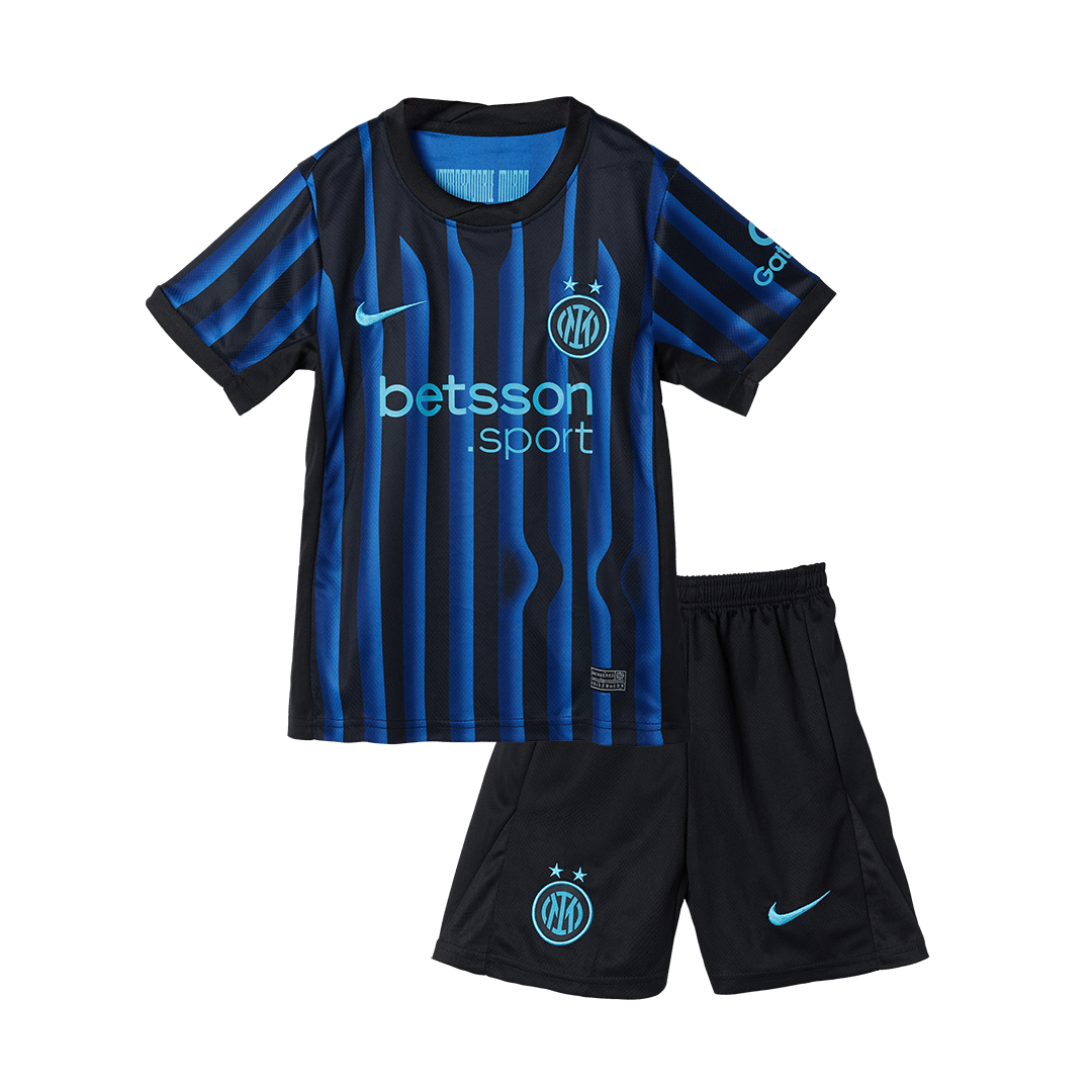 Kid's Inter Milan Home Soccer Jersey Kit(Jersey+Shorts) 2025/26 - Soccerdeal