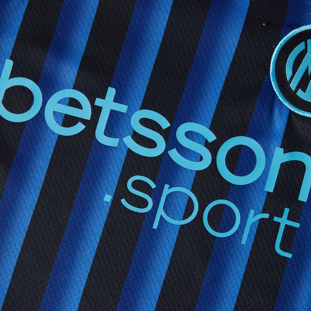 Kid's Inter Milan Home Soccer Jersey Kit(Jersey+Shorts+Socks) 2025/26 - Soccerdeal