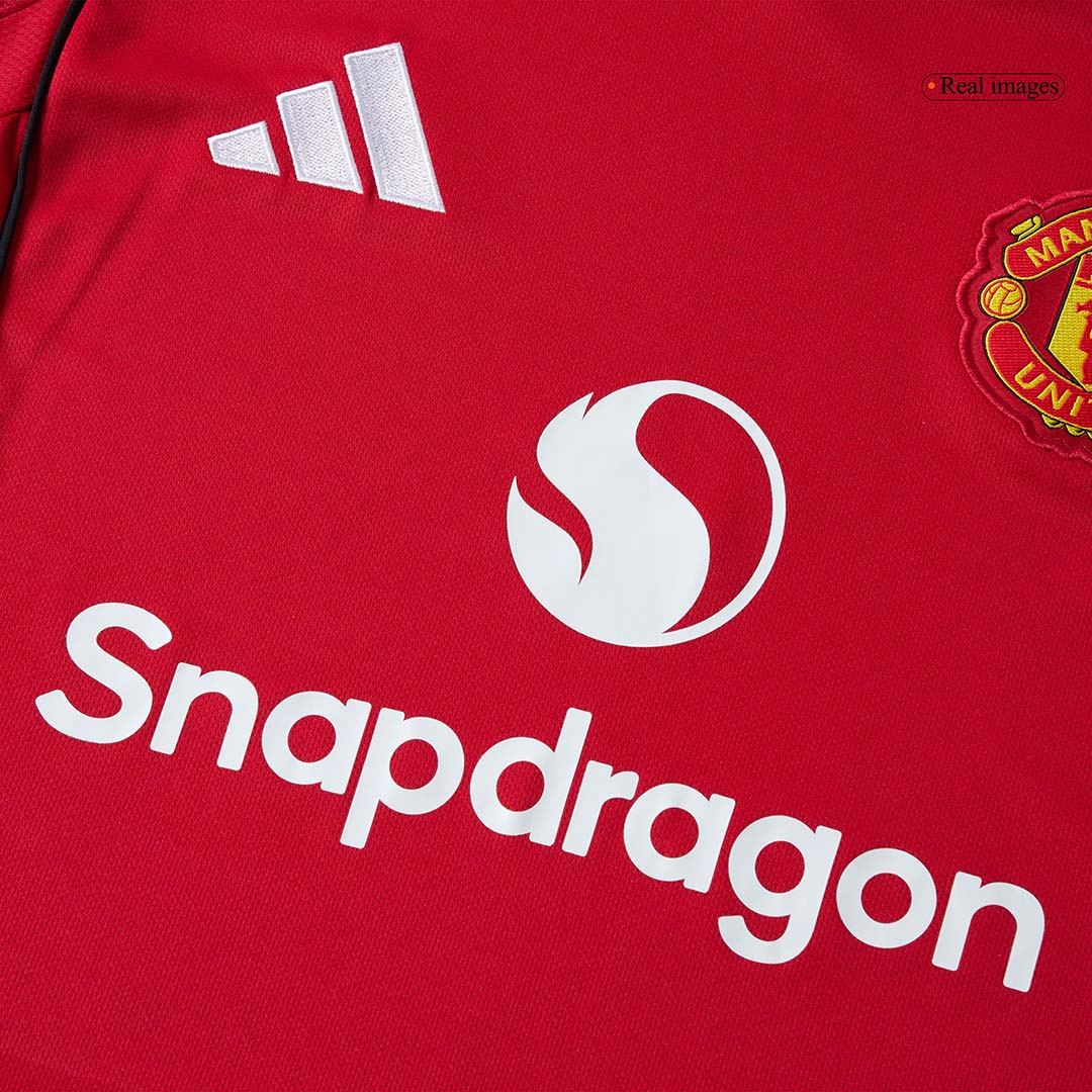 Manchester United Home Long Sleeve Soccer Jersey 2025/26 - Soccerdeal