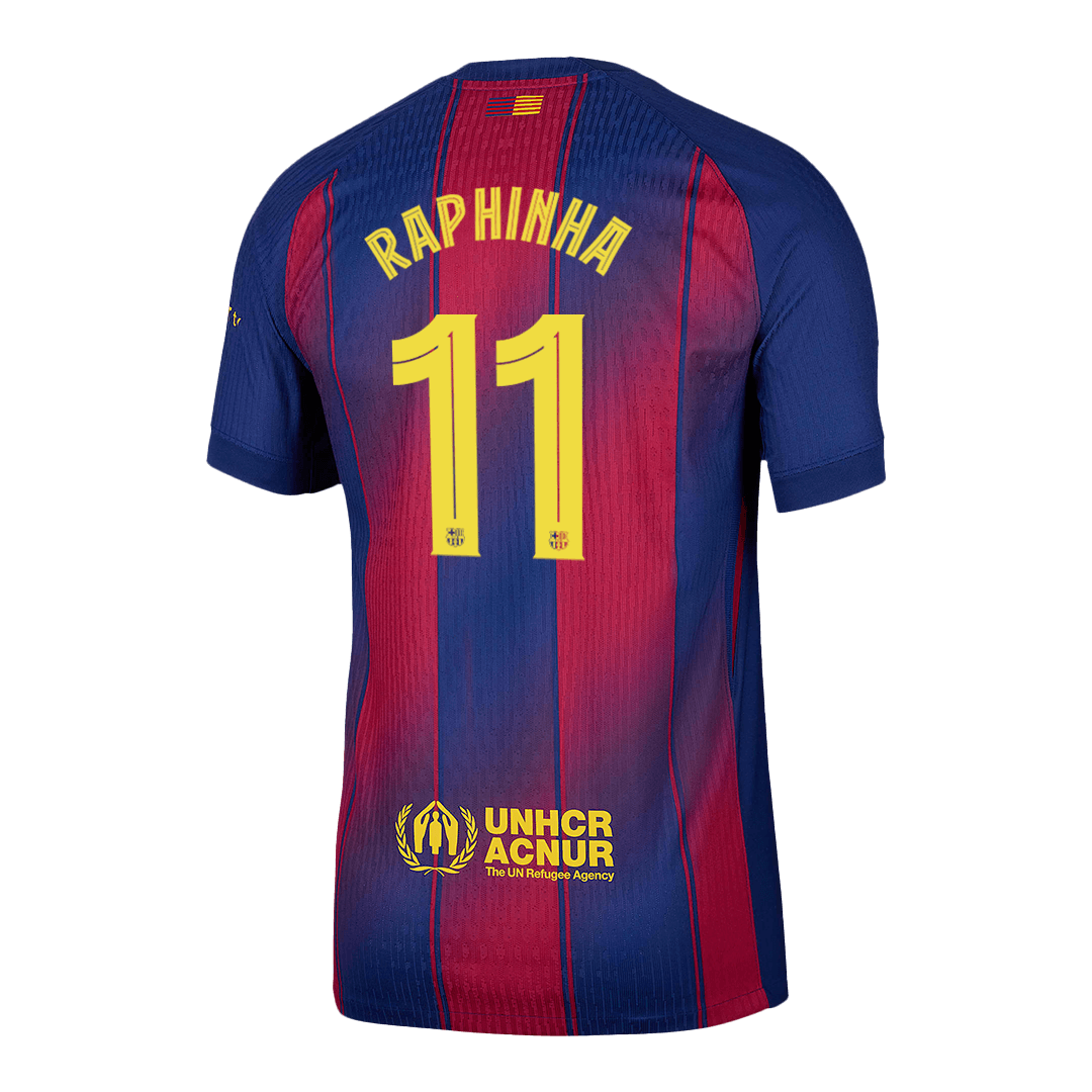 RAPHINHA #11 Barcelona Home Soccer Jersey 2025/26 - UCL Player Version - Soccerdeal