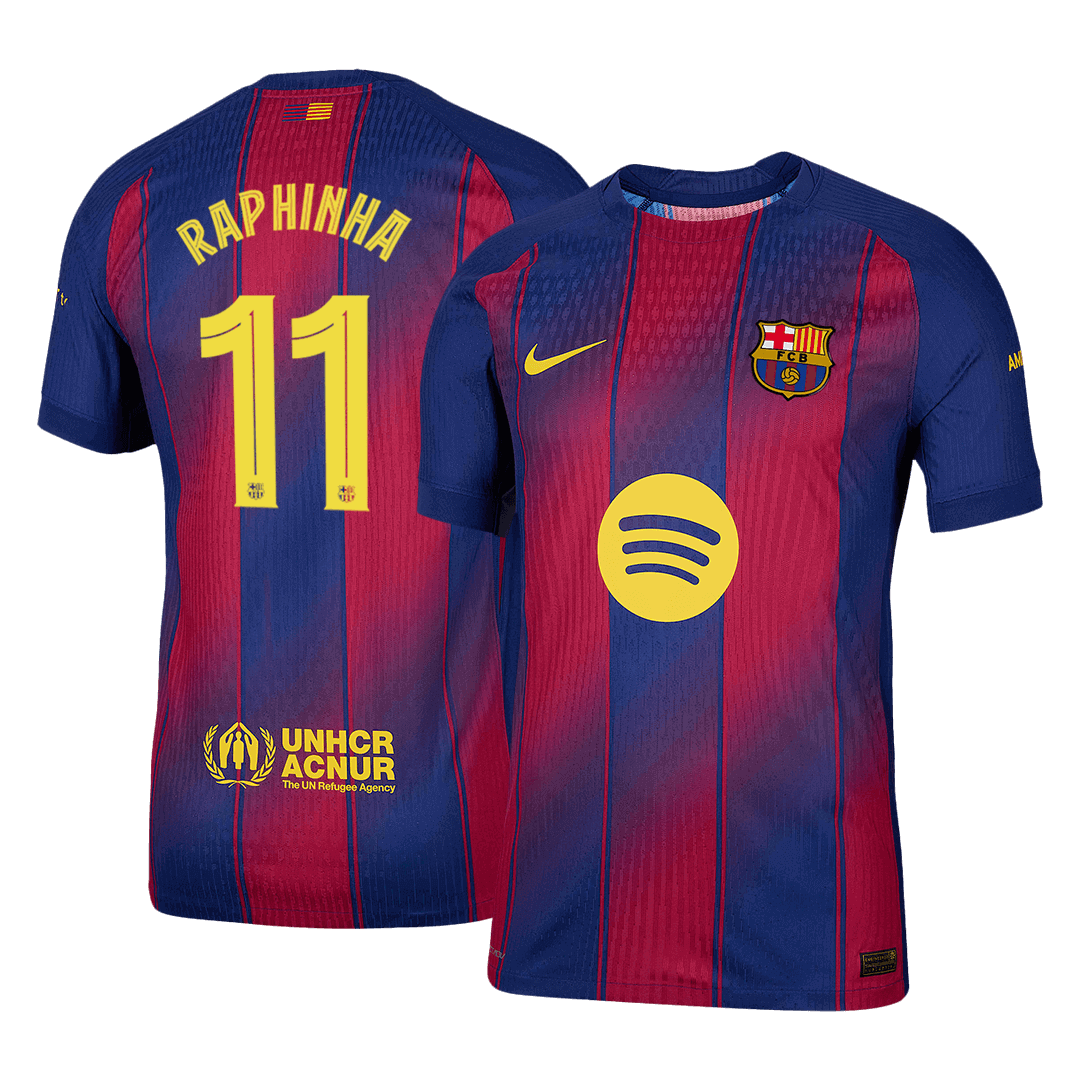 RAPHINHA #11 Barcelona Home Soccer Jersey 2025/26 - UCL Player Version - Soccerdeal