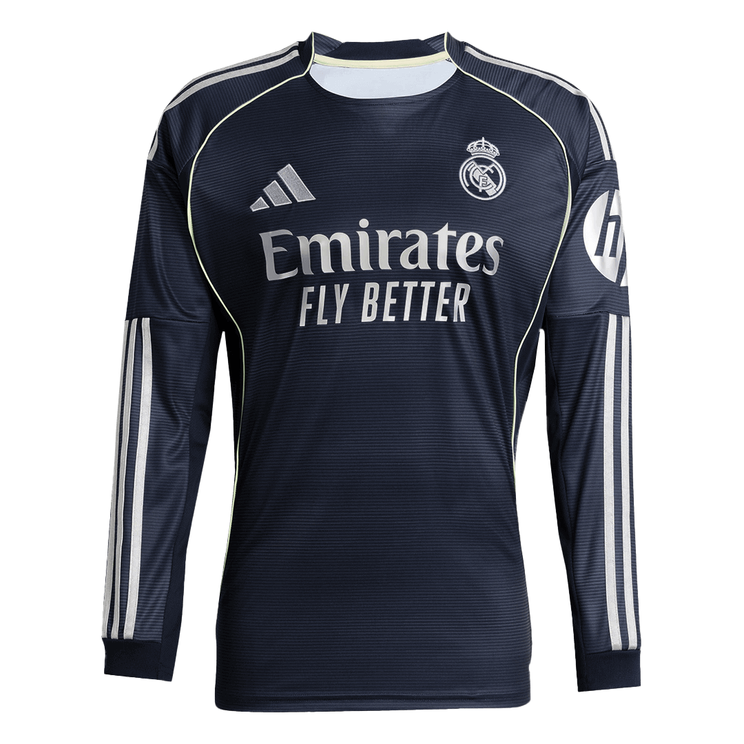 Real Madrid Away Long Sleeve Soccer Jersey 2025/26 - Soccerdeal