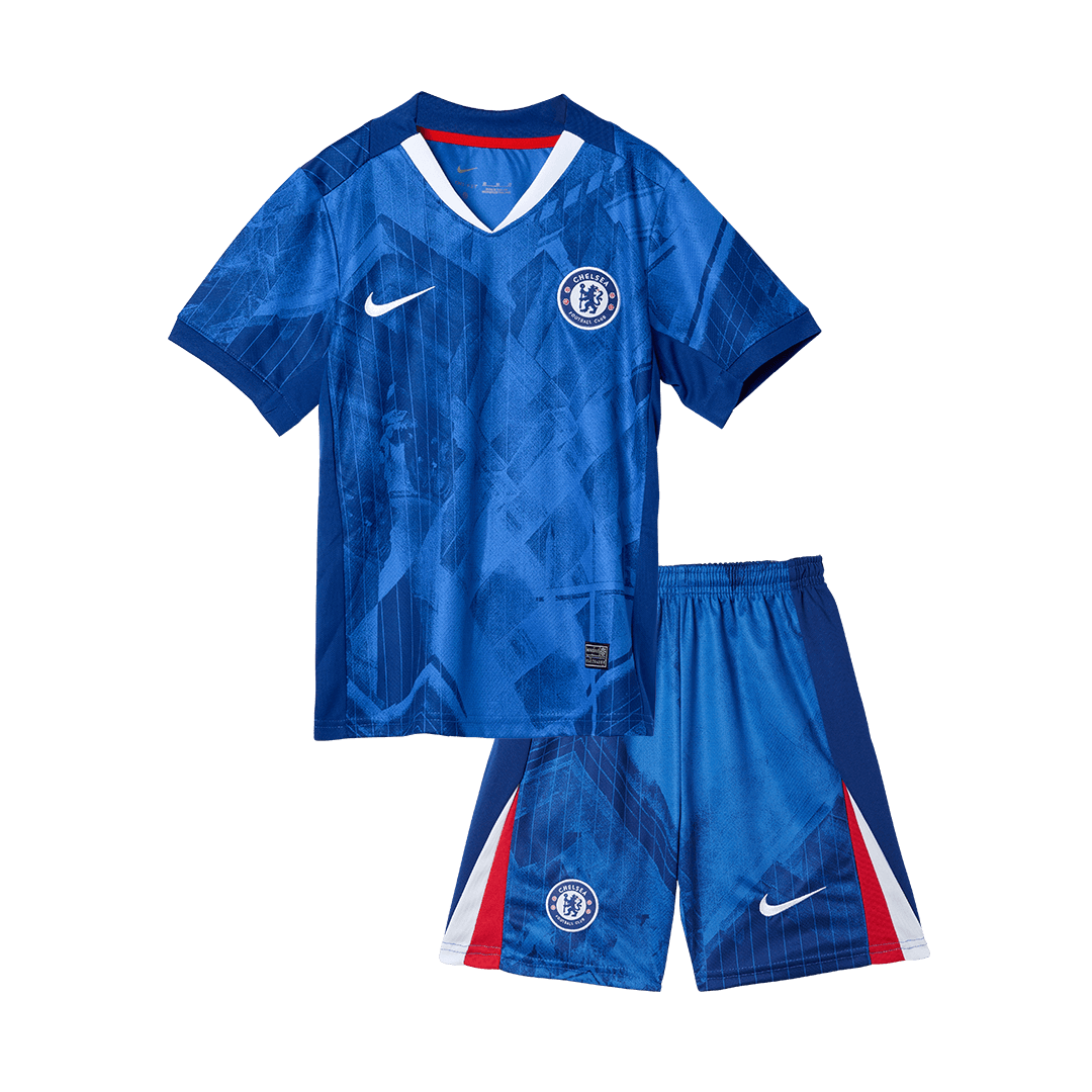 Kid's Chelsea Home Soccer Jersey Kit(Jersey+Shorts) 2025/26 - Soccerdeal