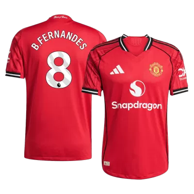 Authentic B.FERNANDES #8 Manchester United Home Soccer Jersey 2025/26 - Soccerdeal