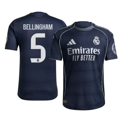 Authentic BELLINGHAM #5 Real Madrid Away Soccer Jersey 2025/26 - Soccerdeal