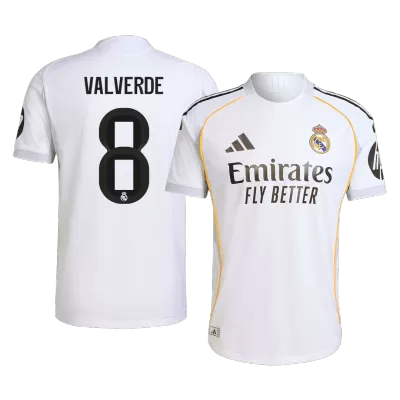 Authentic VALVERDE #8 Real Madrid Home Soccer Jersey 2025/26 - Soccerdeal