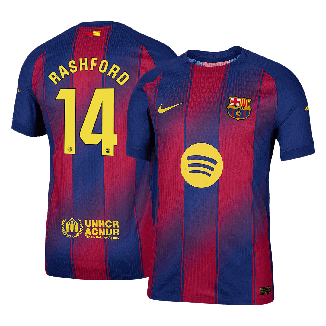 RASHFORD #14 Barcelona Home Soccer Jersey 2025/26 Player Version - Soccerdeal